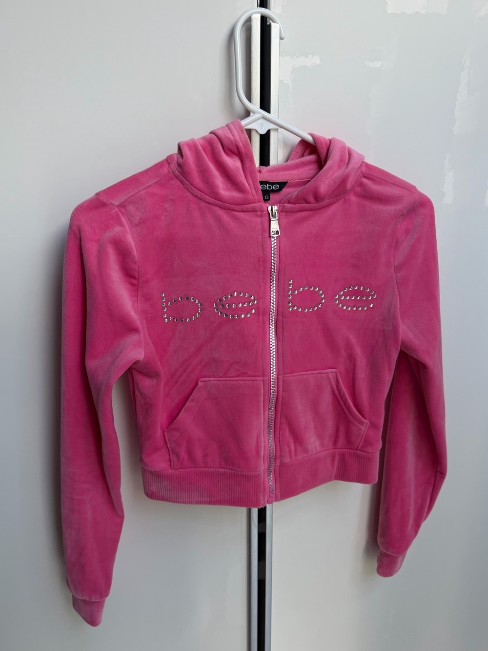 Bebe Pink Zip-Up Hoodie